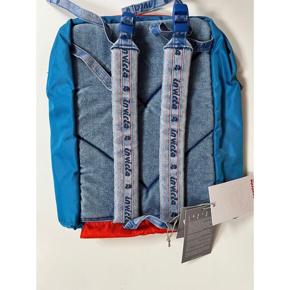 Invicta Jolly III Vintage Icon Backpack Orange/Blue/Denim 206001024 B37 NEW. - Picture 7 of 10